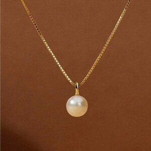 New! Anthropologie Gold Pearl Necklace (1075) NWOT